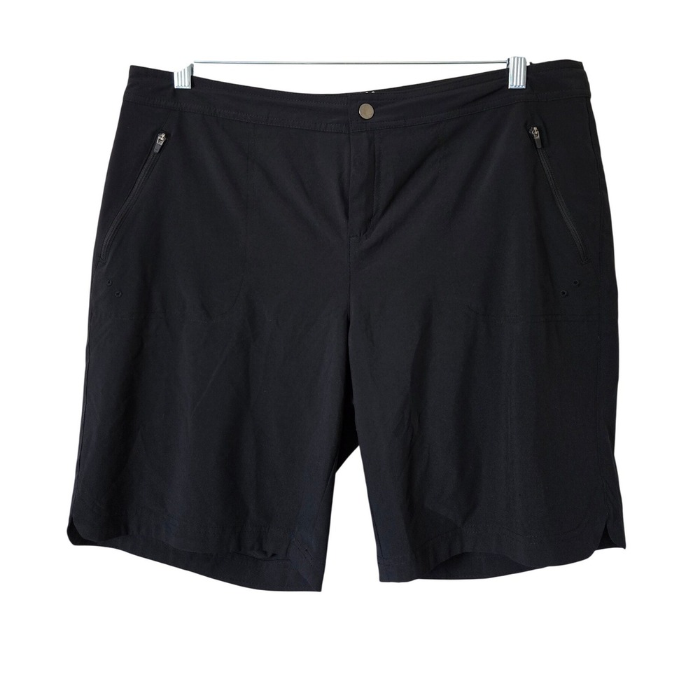 Title Nine Womens 14 Nimblene Shorts Black Hiking Active Stretch Pockets